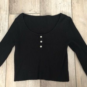 Black Button Up Sweater